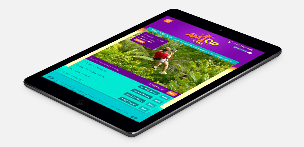 Amigo Tours seen on a tablet