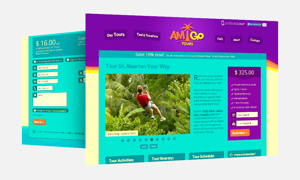 Amigo Tours screen captures