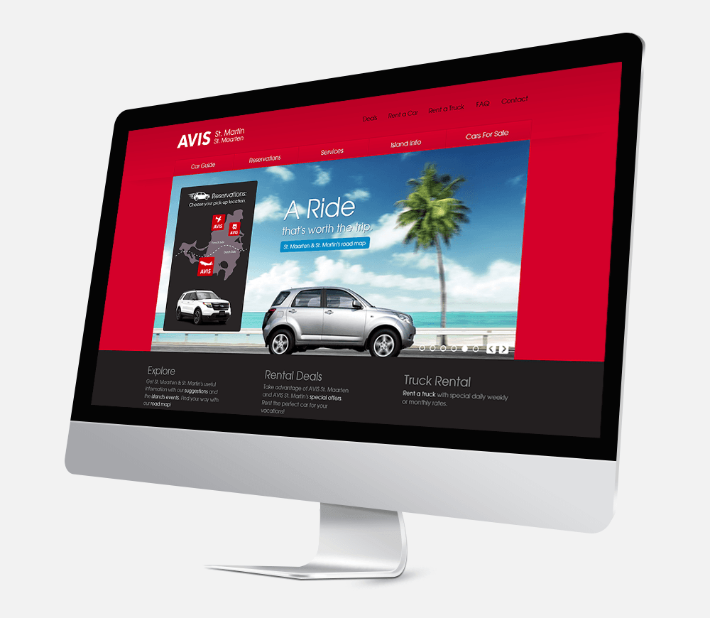 AVIS St. Maarten on a desktop
