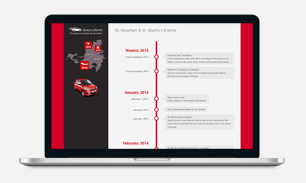 AVIS St. Maarten on a laptop