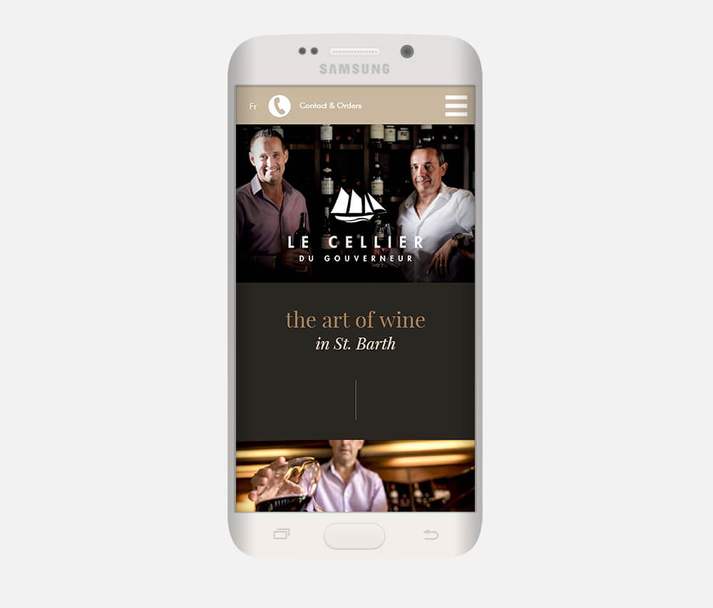 Liight's Website seen on a mobile